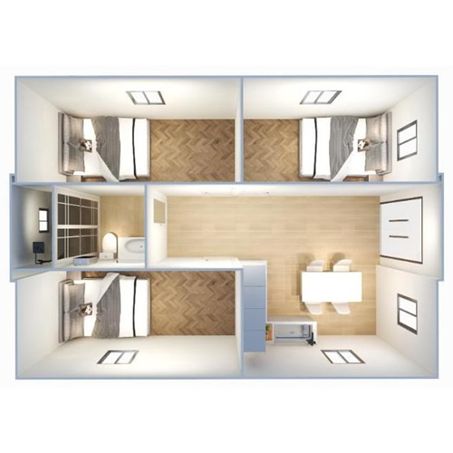 Four bedrooms One bathroom