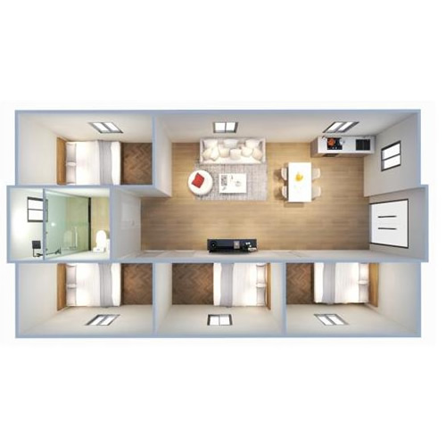 Four bedrooms One bathroom